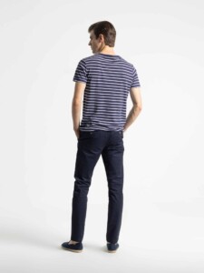 Pantalón chino azul marino de corte regular, PuroEgo
