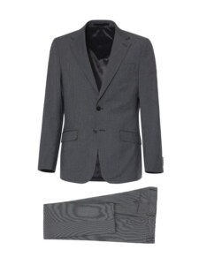 PuroEgo Traje 2 Piezas Gris Micro Cuadro Slim Fit