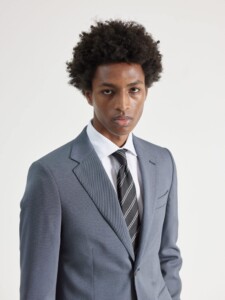 PuroEgo Traje 2 Piezas Gris Estructura Slim Fit