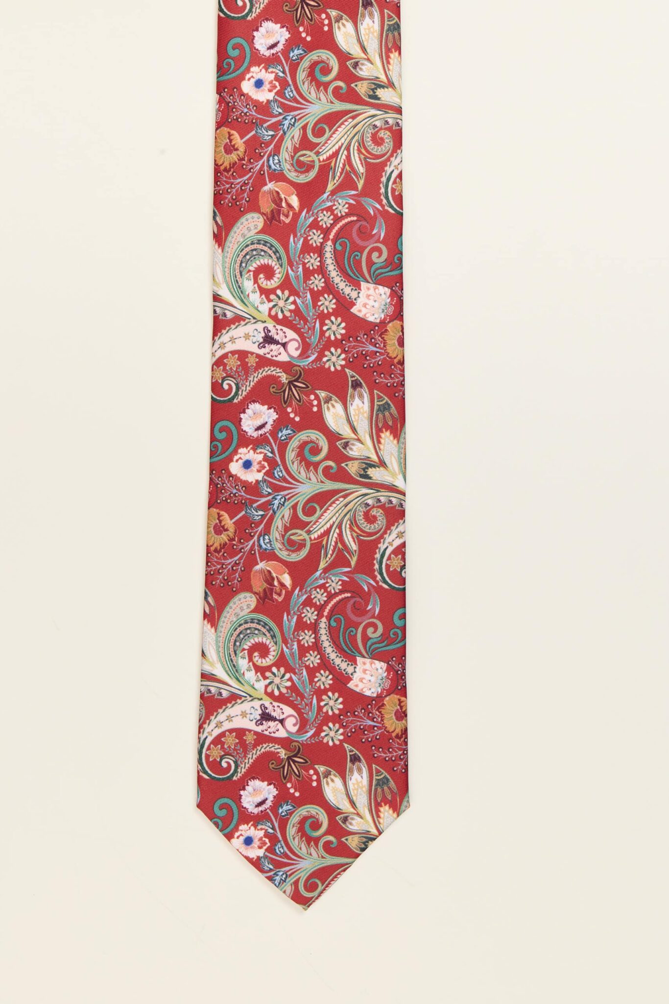 CORBATA MULTI ESTAMPADO ROJA