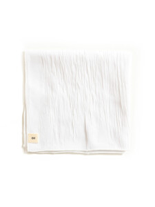 Pañuelo de bolsillo blanco PuroEgo con diseño jacquard en algodón