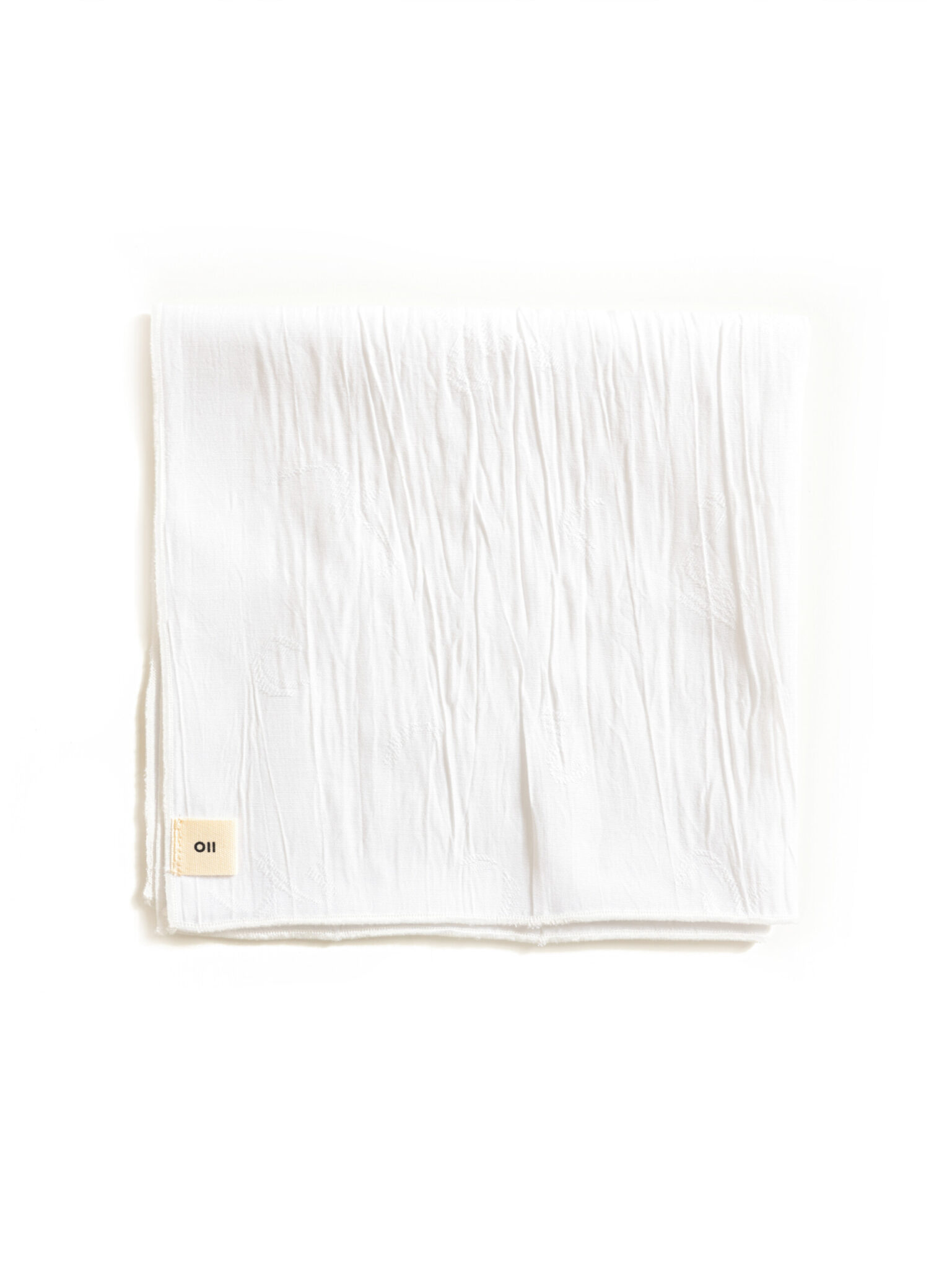 Pañuelo de bolsillo blanco PuroEgo con diseño jacquard en algodón