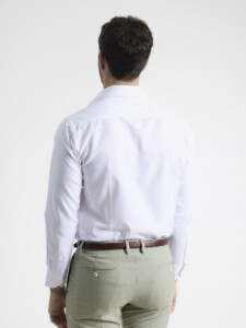 PuroEgo Camisa Twill Vestir Blanca Slim Fit