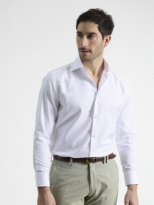 PuroEgo Camisa Twill Vestir Blanca Slim Fit