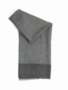 BUFANDA LANA PRINT GEOMÉTRICO GRIS - foto 4