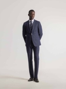 TRAJE MICROPUNTO MARINO — vista 1