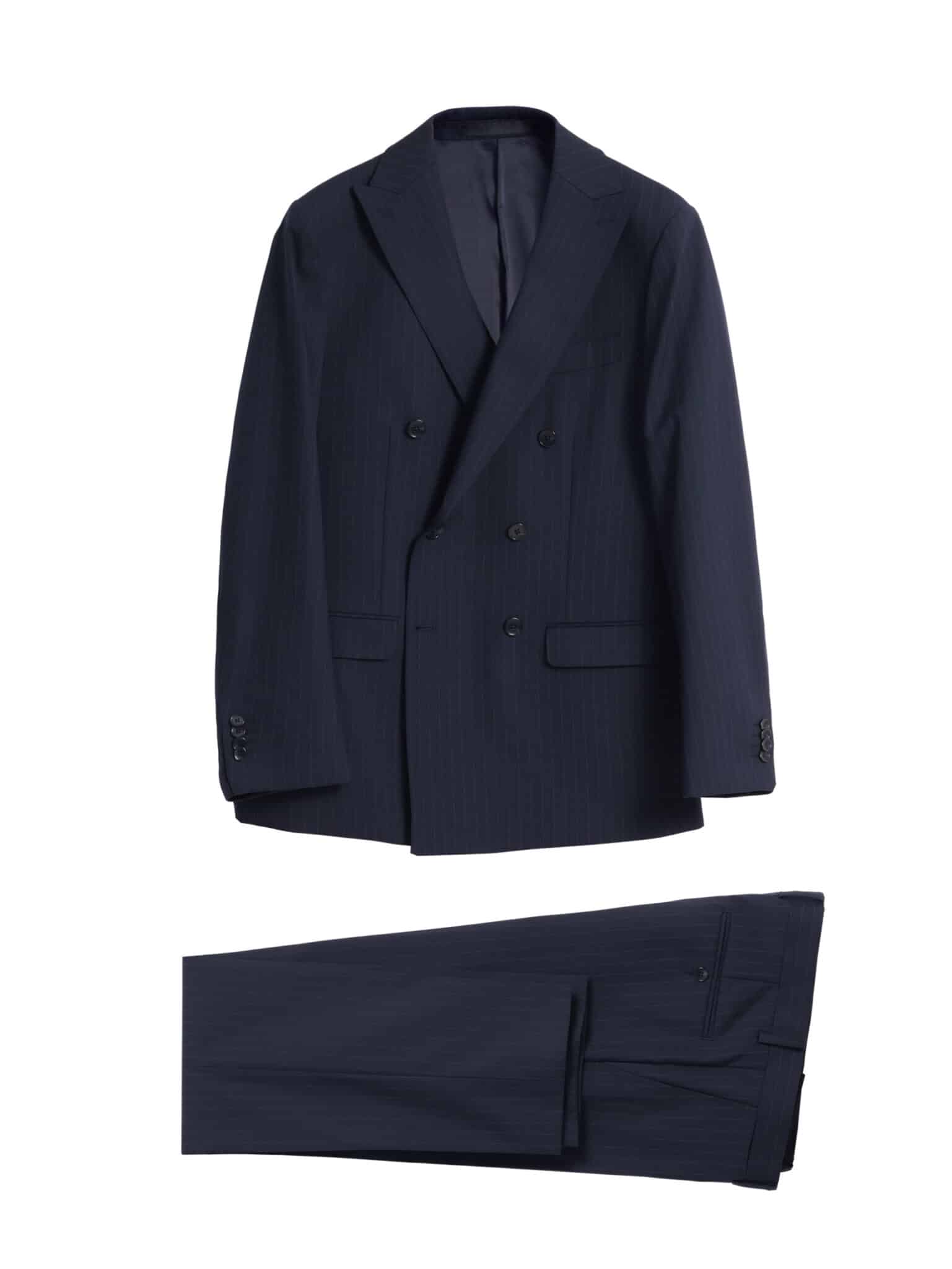 TRAJE CRUZADO RAYA DIPLOMÁTICA MARINO OSCURO