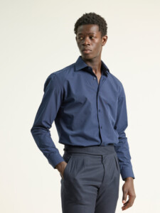 PuroEgo Camisa Popelín Marino Regular Fit
