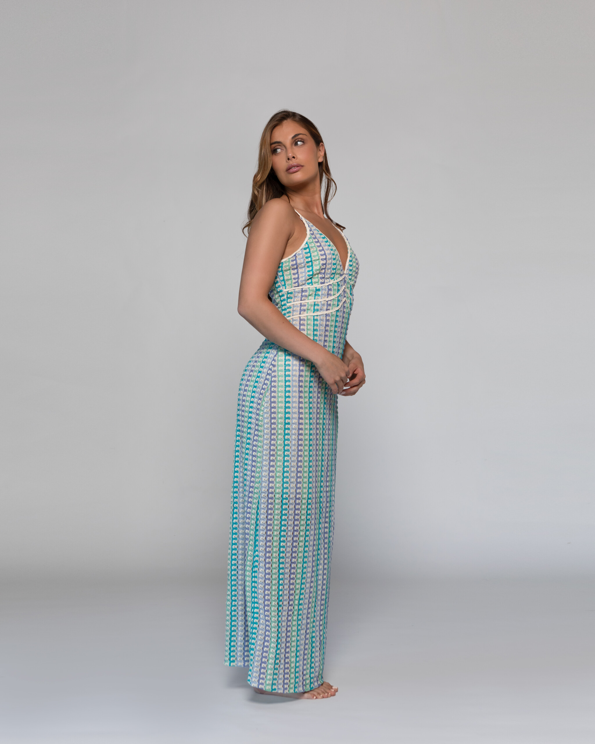 Vestido Holgado De Mujer Con Capucha - Manga Larga, Estampado, Tela Elástica, Verano 2025
