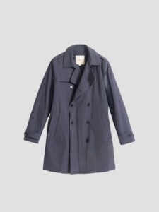 PuroEgo Abrigo Gris Pizarra Trench Doble Botonadura — Hombre