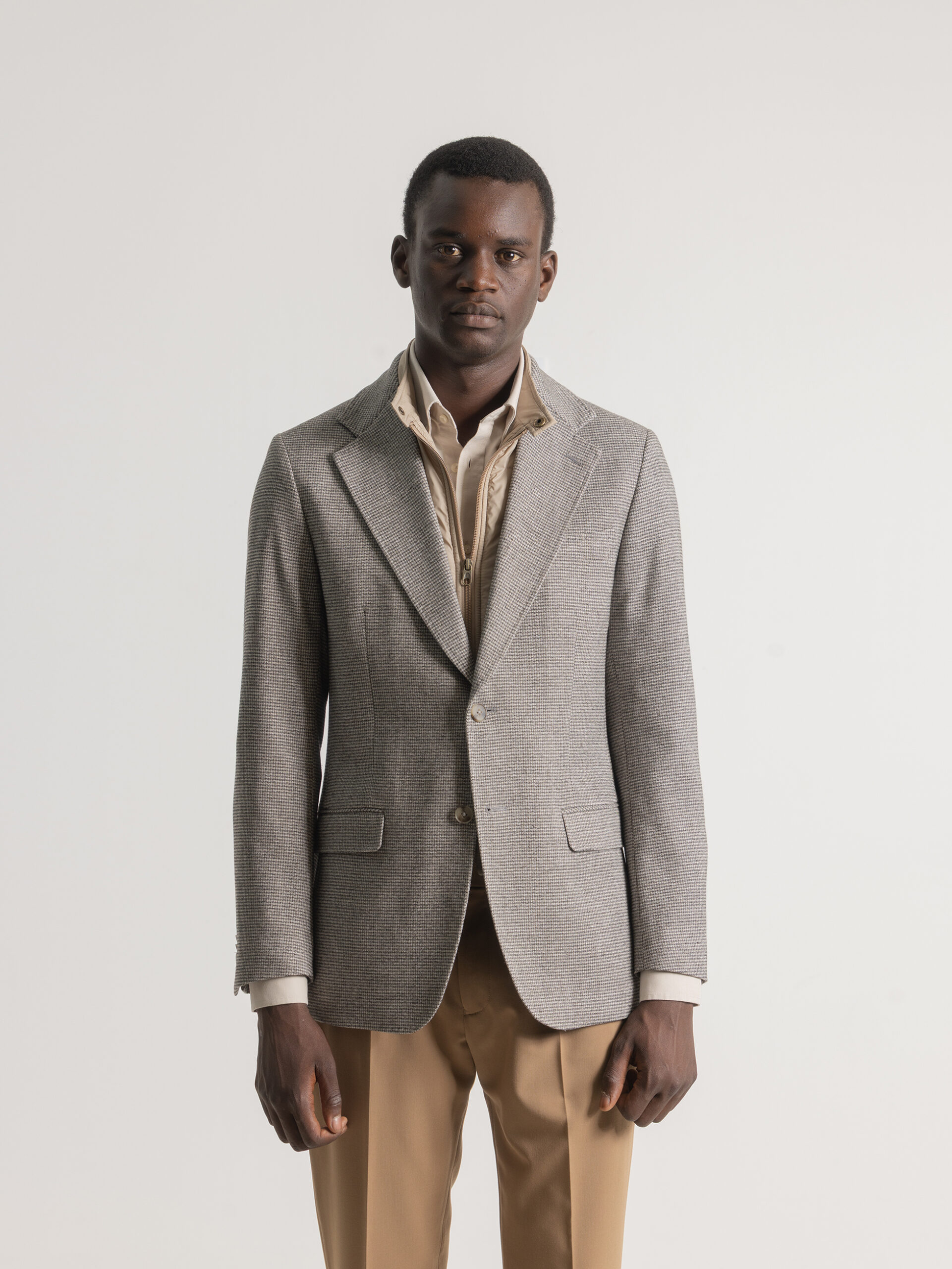 PuroEgo Americana Natural Houndstooth Invierno 2026 — Hombre