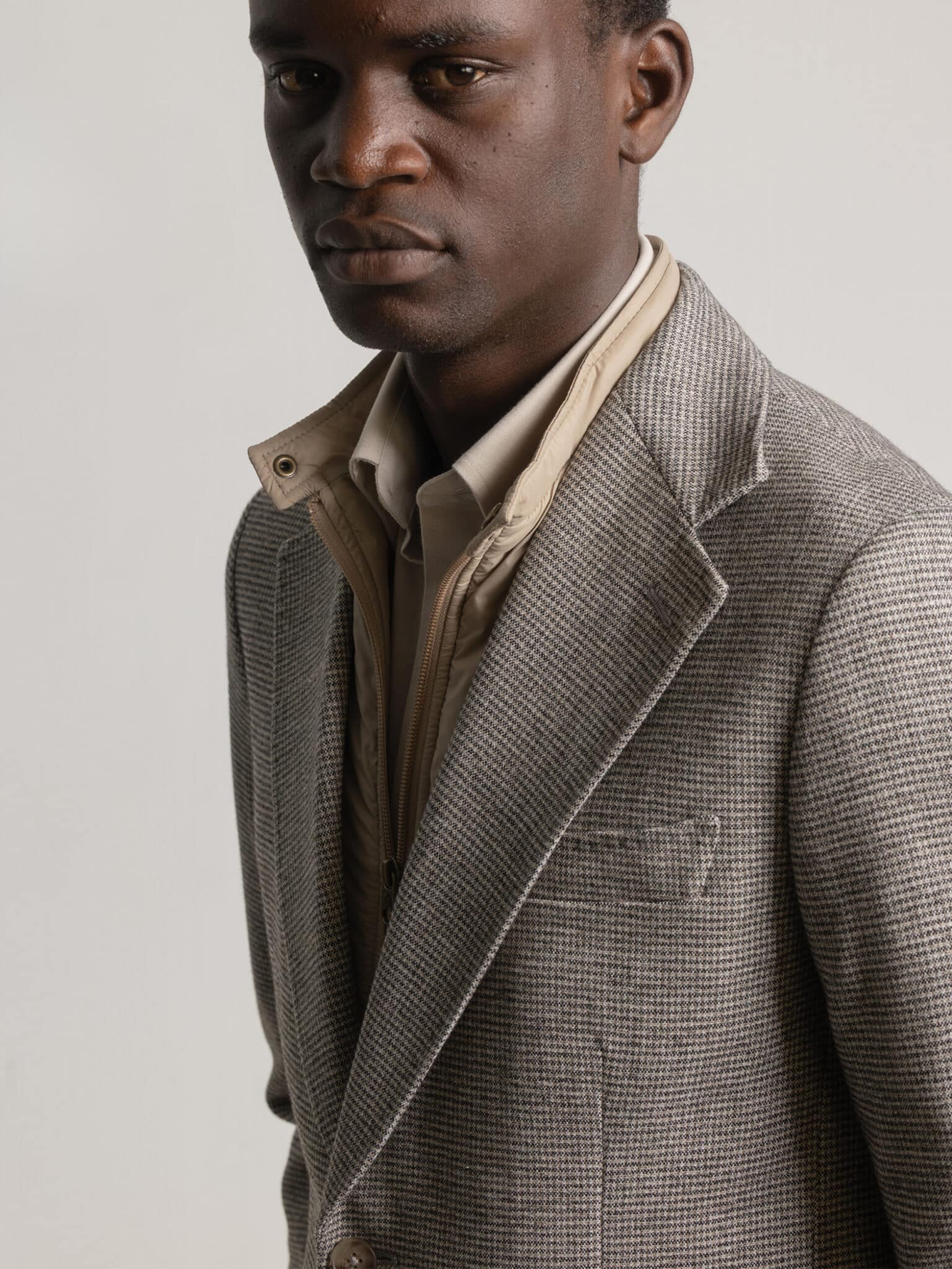 PuroEgo Americana Natural Houndstooth Invierno 2026 — Hombre