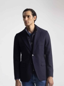 PuroEgo Americana Azul Petróleo Bielástica con Bib Interior — Hombre