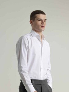 PuroEgo Camisa Blanca Cuello Italiano — Hombre