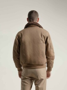 PuroEgo Bomber Beige Cuello Shearling — Hombre