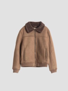 PuroEgo Chaqueta Bomber Camel Shearling — Hombre
