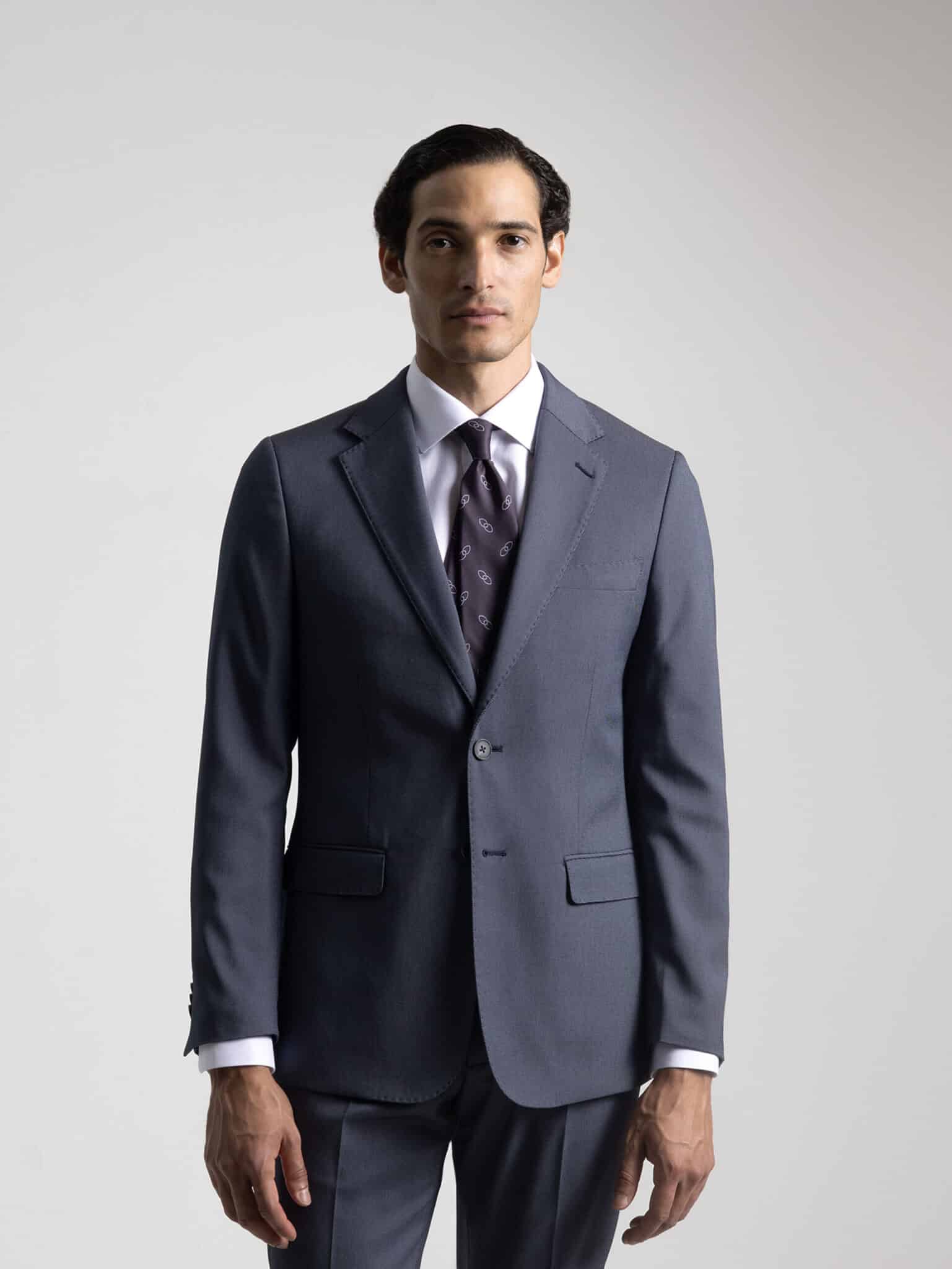 PuroEgo Traje 2 Piezas Gris Azulado Slim Fit — Hombre