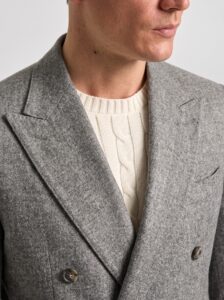 TRAJE 2 PIEZAS CRUZADO PANTALÓN GURKHA GRIS — vista 5