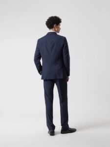 traje cruzado 6x2 azul marino · espalda
