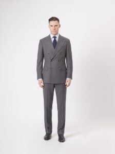 traje cruzado 6x2 gris non iron · cuerpo entero