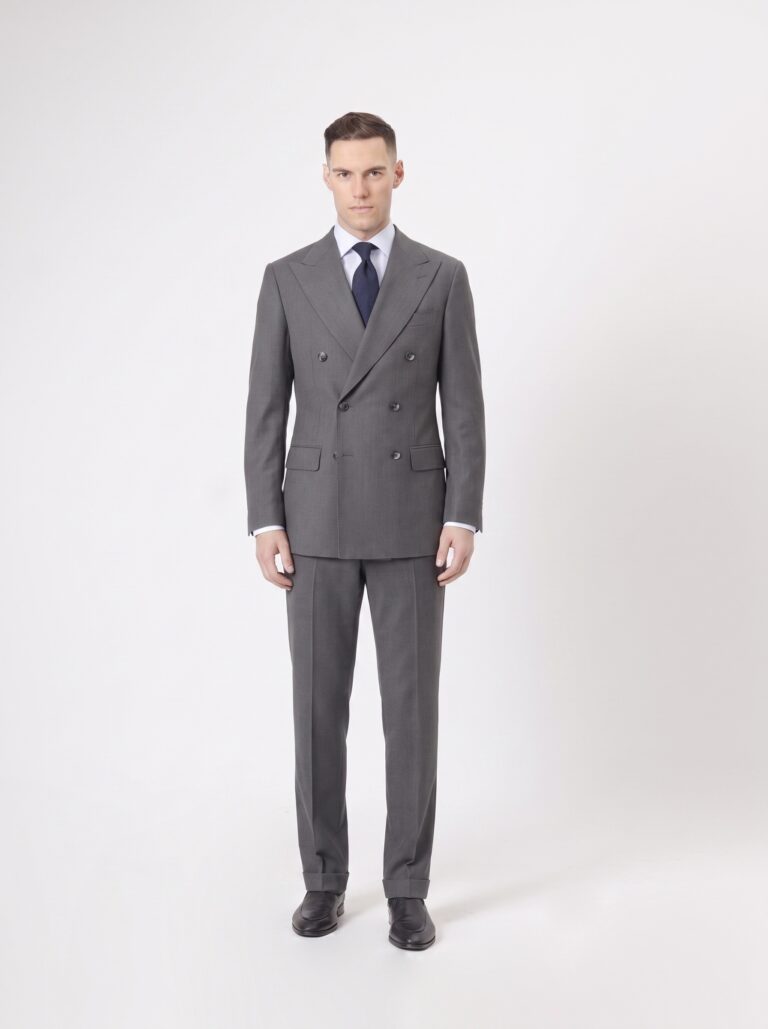 traje cruzado 6x2 gris non iron · cuerpo entero