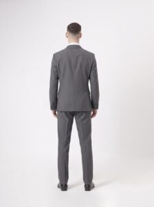 traje cruzado 6x2 gris non iron · espalda