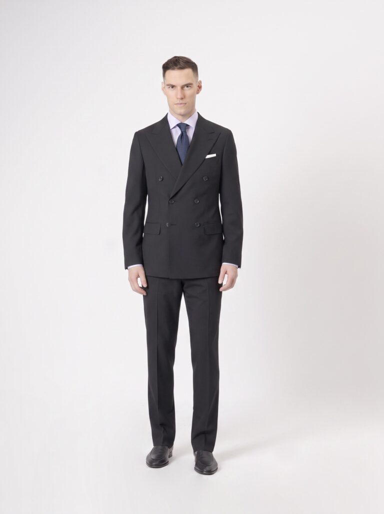 traje cruzado 6x2 negro · cuerpo entero