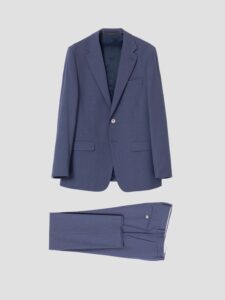Traje liso celeste de dos piezas de PuroEgo, corte slim, completo