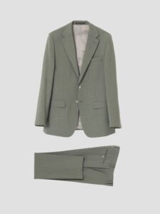 Traje verde musgo de dos piezas de PuroEgo, corte slim, completo