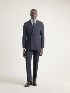 traje cruzado 6x2 azul marino · cuerpo entero