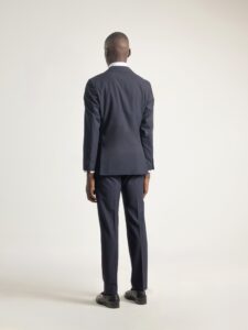 traje cruzado 6x2 azul marino · espalda