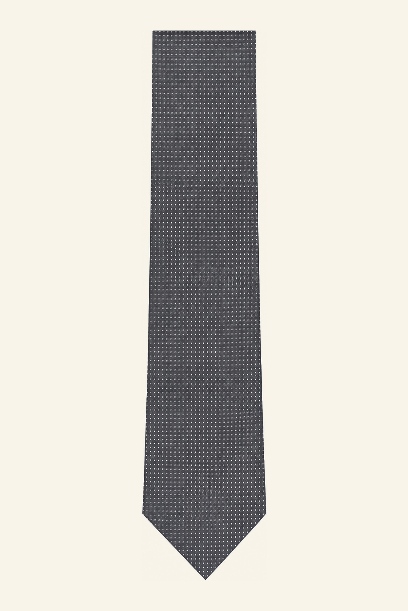Corbata negra de PuroEgo con micro lunares, extendida