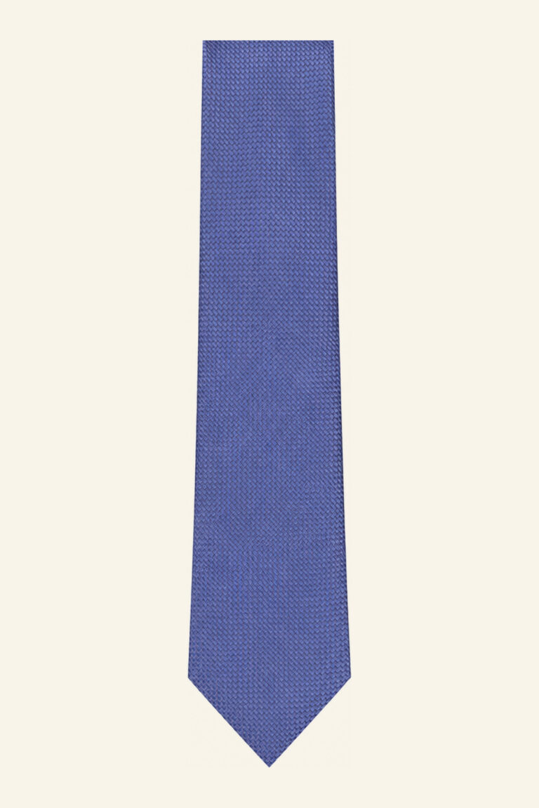 Corbata azul de PuroEgo, extendida