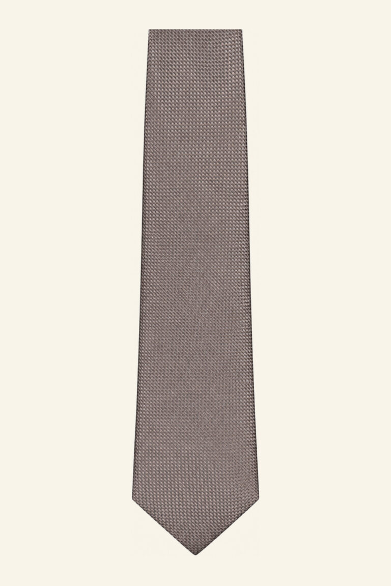 Corbata gris topo de PuroEgo, extendida