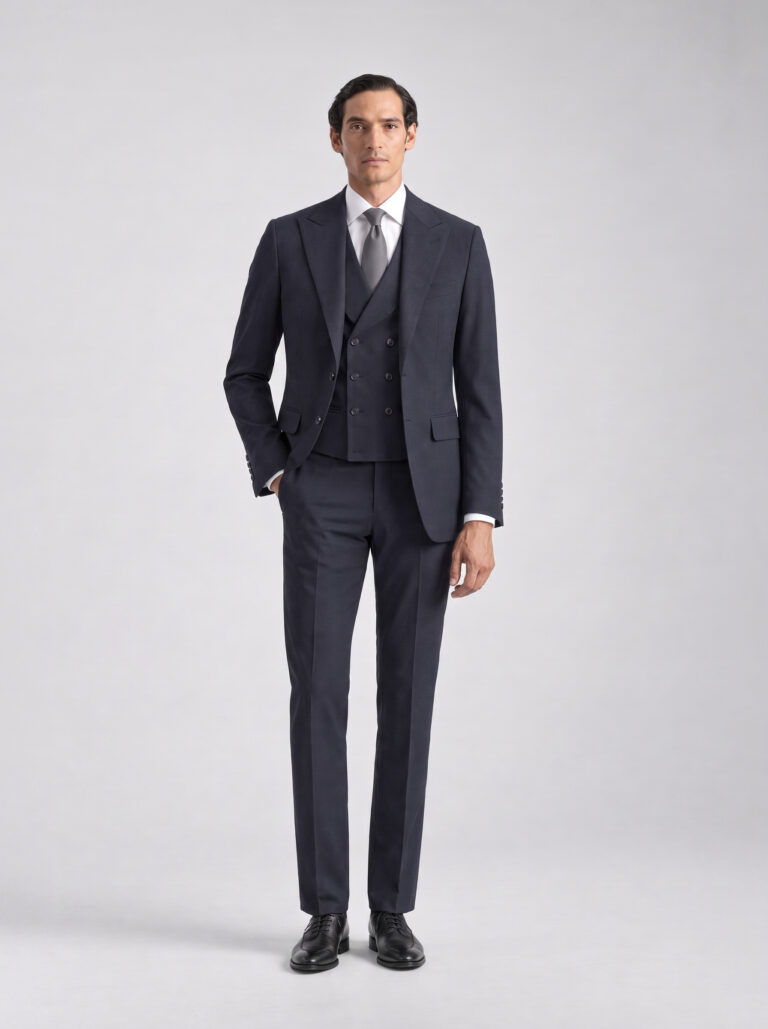 traje 3 piezas azul marino · cuerpo entero